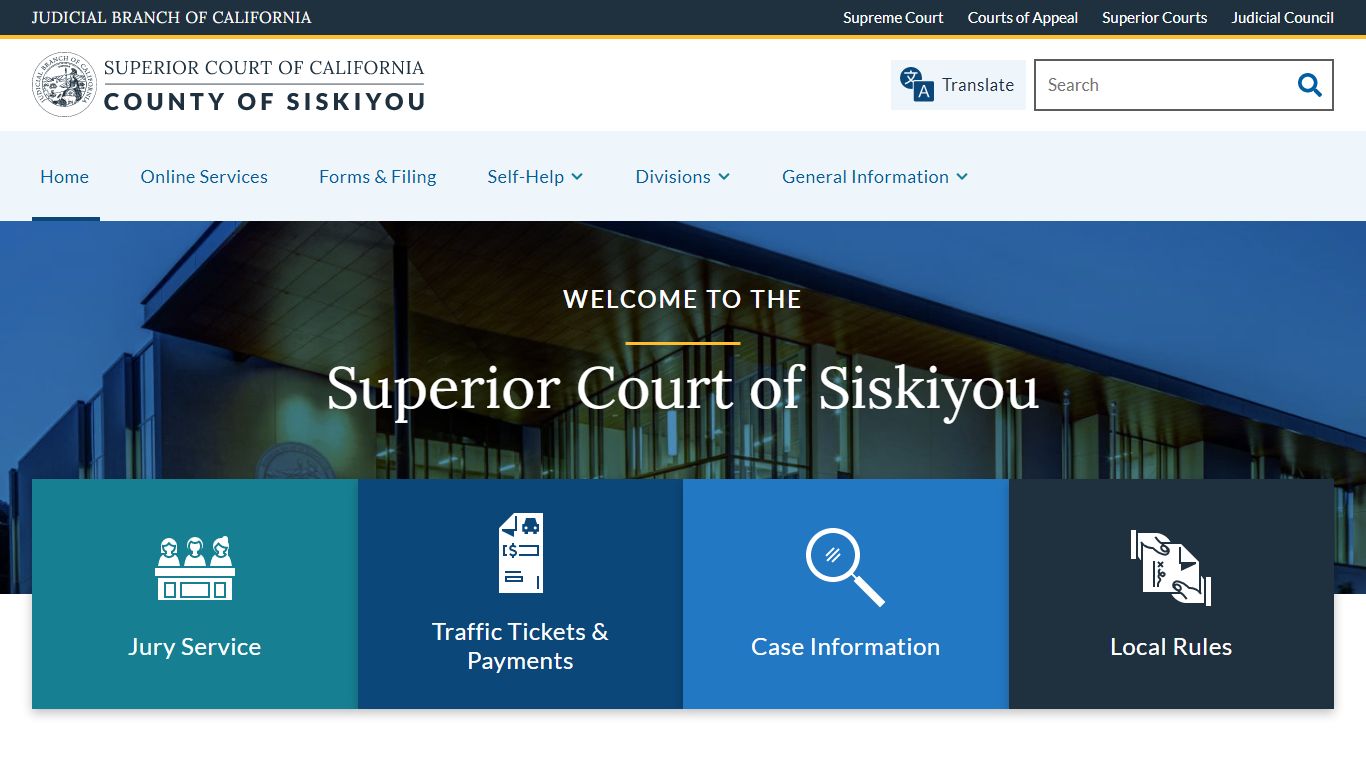 Home | Superior Court of California | County of Siskiyou