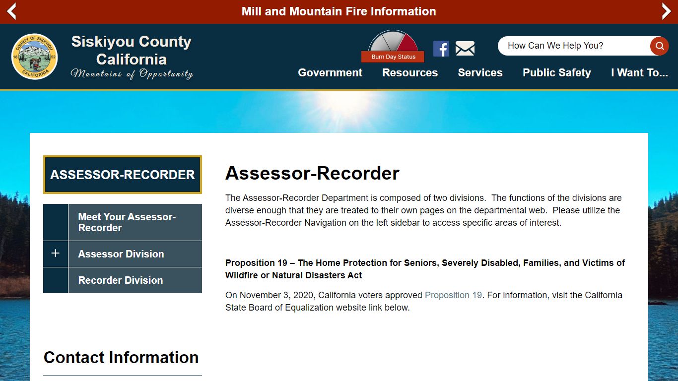 Assessor-Recorder | Siskiyou County California